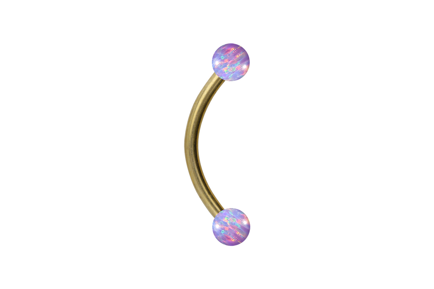 Chirurgenstahl Piercing Banane SYNTHETISCHE OPALE